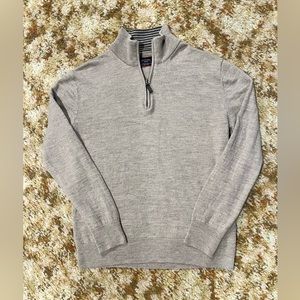 UNTUCKit Belguardo 100% Extra Fine Merino Wool Quarter Zip Pullover Sweater Men